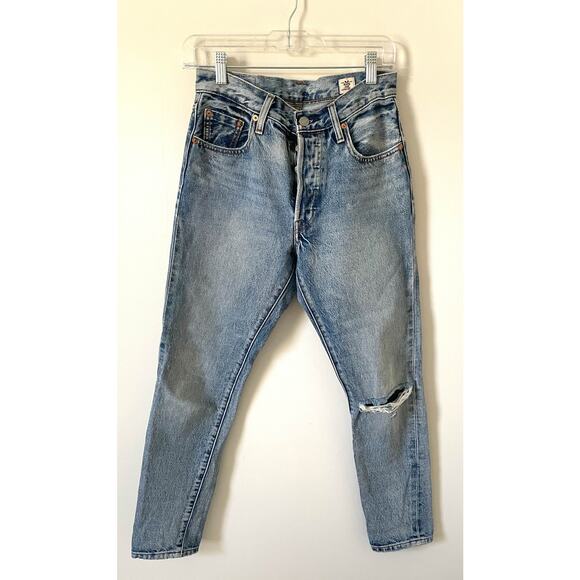 Levi's White Oak Made in USA High Rise Vintage 90's Denim Jeans Blue Size 25 - Picture 1 of 7